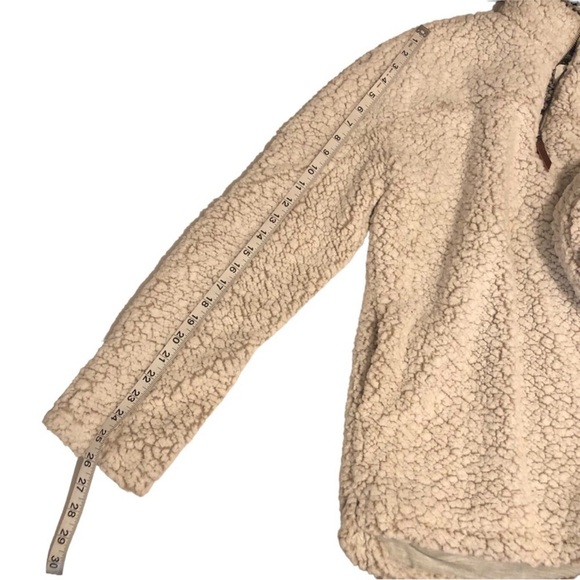 Thread & Supply 1/4 Zip Sherpa Wubby Teddy  Pullover Women’s Size Large - Picture 12 of 12